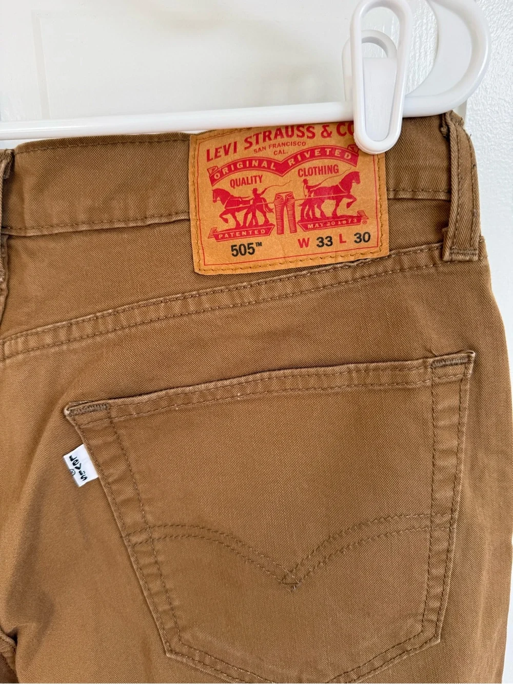 Levi’s 505 Regular Fit Jeans Men’s 33x30 Brown WaterLess Stretch Pants
